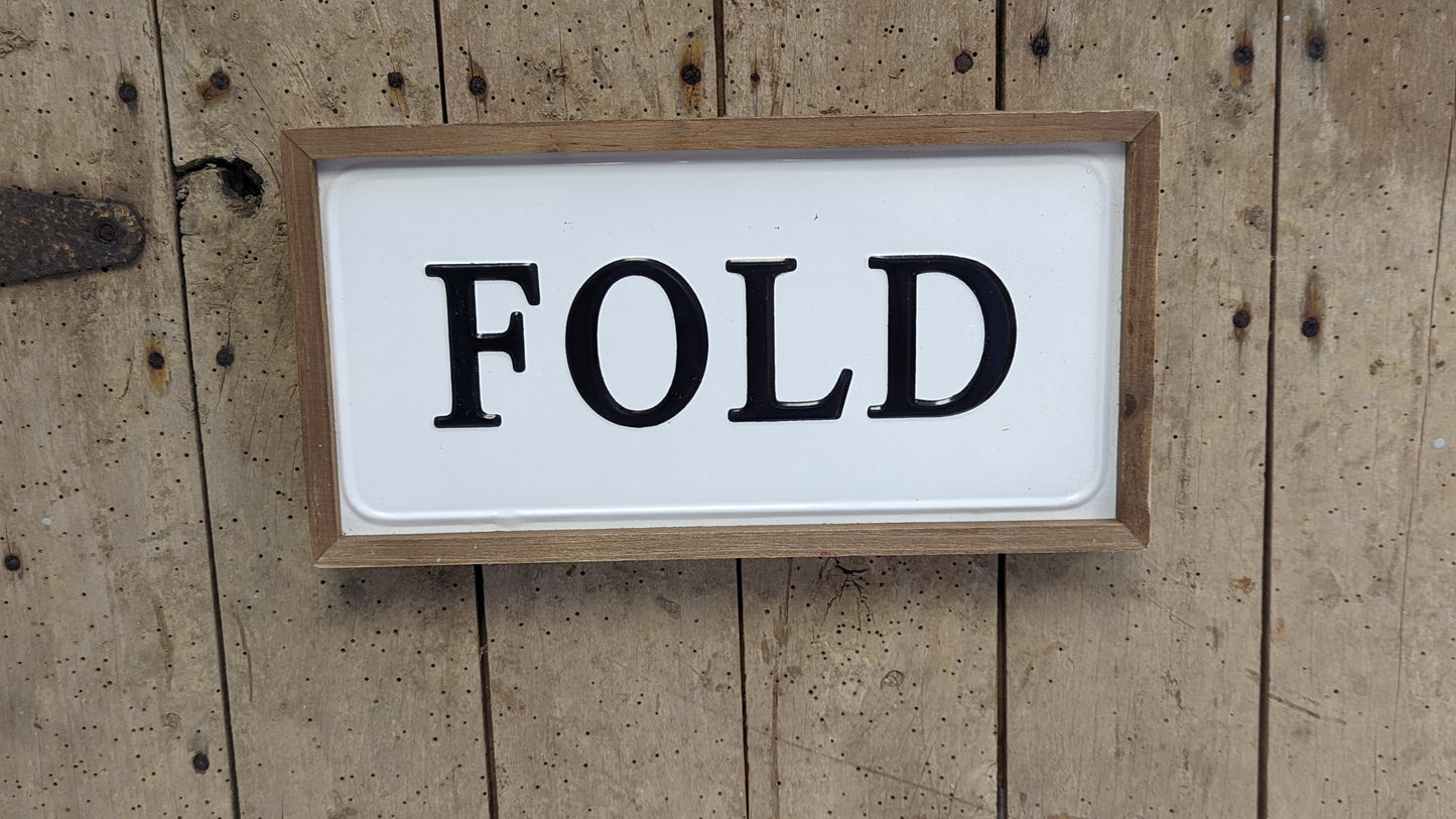 Laundry Fold Sign